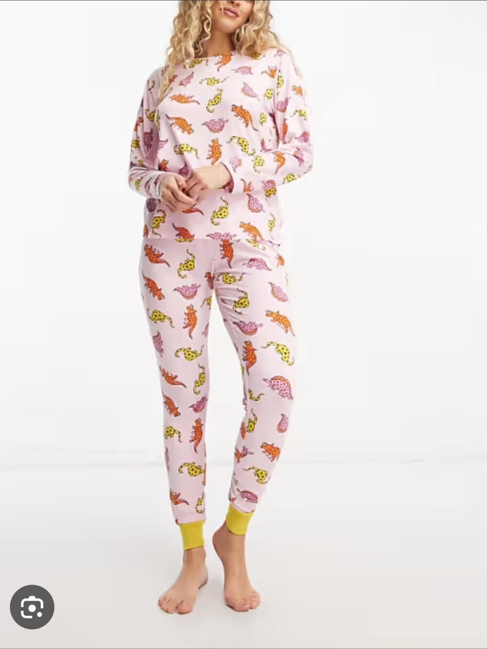 Chelsea Peers Pajama Set with Yellow Cuffs